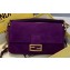Fendi Suede Leather Medium Baguette Bag Purple 2019