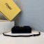 Fendi Suede Leather Medium Baguette Bag Black 2019