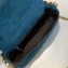 Fendi Suede Leather Medium Baguette Bag Blue 2019