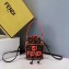 Fendi Roma Amor Fabric FF Motif Mon Tresor Mini Bucket Bag Brown/Red 2019