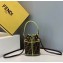 Fendi Roma Amor Fabric FF Motif Mon Tresor Mini Bucket Bag Brown/Green 2019