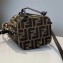 Fendi Roma Amor Fabric FF Motif Mon Tresor Mini Bucket Bag Brown/Black 2019