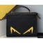 Fendi Roman Leather Bag Bugs Mini Peekaboo Fit Messenger Bag Black/Yellow Diabolic Eyes 2019