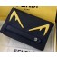 Fendi Romano Bag Bugs Slim Pochette Pouch Clutch Bag Black/Yellow Diabolic Eyes 2019