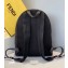 Fendi Bag Bugs Large Backpack Bag with Front Pocket Black/Red Diabolic Eyes 2019