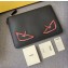 Fendi Bag Bugs Slim Pouch Clutch Bag Black/Red Diabolic Eyes 2019