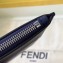 Fendi Bag Bugs Slim Pouch Clutch Bag Blue/White Diabolic Eyes 2019