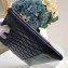 Chanel Aged Calfskin Gabrielle Pouch Clutch Small Bag A84287 Navy Blue