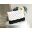 Chanel Aged Calfskin Gabrielle Pouch Clutch Small Bag A84287 White