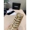Chanel Calfskin Lace-Ups Ankle Boots Metallic Gold 2019