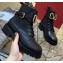 Valentino Calfskin Lace-up Boots with VLOGO Detail Black 2019