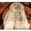 Chanel CC Logo Cashmere Scarf 90x200cm Gray 2019