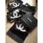 Chanel CC Logo Cashmere Scarf 45x180cm Black/Gray 2019