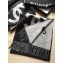 Chanel CC Logo Cashmere Scarf 45x180cm Black/Gray 2019