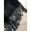 Chanel CC Logo Cashmere Scarf 45x180cm Black/Gray 2019
