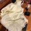Chanel CC Logo Cashmere Scarf 90x200cm White 2019