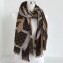 Louis Vuitton Chain Print Monogram 100x180cm Scarf Brown 2019