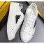 Fendi Bag Bugs Eyes White Leather Sneakers 2019
