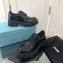 Prada Patent Leather Derby Lace-ups Shoes Black 2019