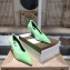 Balenciaga Heel 4cm Pile Fabric Pumps Green 2019