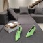 Balenciaga Heel 4cm Pile Fabric Pumps Green 2019