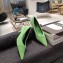 Balenciaga Heel 4cm Pile Fabric Pumps Green 2019