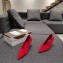 Balenciaga Heel 4cm Pile Fabric Pumps Red 2019