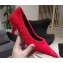 Balenciaga Heel 4cm Pile Fabric Pumps Red 2019