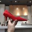 Balenciaga Heel 4cm Pile Fabric Pumps Red 2019