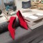 Balenciaga Heel 4cm Pile Fabric Pumps Red 2019