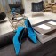 Balenciaga Heel 4cm Pile Fabric Pumps Blue 2019