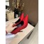 Louis Vuitton Heel 10cm Call Back Pumps Satin Red 2019