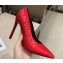 Louis Vuitton Heel 10cm Call Back Pumps Satin Red 2019