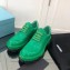 Prada Patent Leather Derby Lace-ups Shoes Green 2019