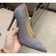 Louis Vuitton Heel 10cm Call Back Pumps Suede Gray 2019