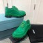 Prada Patent Leather Derby Lace-ups Shoes Green 2019