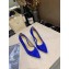Louis Vuitton Heel 10cm Call Back Pumps Suede Blue 2019