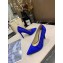 Louis Vuitton Heel 10cm Call Back Pumps Suede Blue 2019
