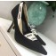 Dior Heel 9.5cm J'Adior and Double Ribbon Pumps Technical Canvas Black 2019
