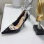 Dior Heel 9.5cm J'Adior and Double Ribbon Pumps Patent Black 2019