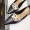 Dior Heel 9.5cm J'Adior and Double Ribbon Pumps Leather Black 2019