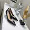 Dior Heel 6.5cm J'Adior and Double Ribbon Pumps Leather Black 2019