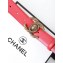 Chanel Width 3cm Braided CC Logo Buckle Leather Belt Red