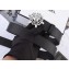 Chanel Width 3cm Crystal and Pearl Flower Buckle Leather Belt Black