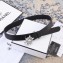 Chanel Width 3cm Crystal and Pearl Flower Buckle Leather Belt Black