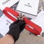 Chanel Width 3cm Crystal and Pearl Flower Buckle Leather Belt Red