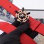 Chanel Width 3cm Crystal and Pearl Flower Buckle Leather Belt Red