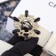 Chanel Width 3cm Crystal and Pearl Flower Buckle Leather Belt White