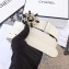 Chanel Width 3cm Crystal and Pearl Flower Buckle Leather Belt White