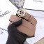 Chanel Width 3cm Crystal Square Buckle Leather Belt Nude
